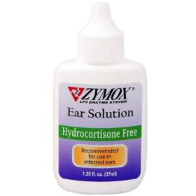 Zymox Enzymatic Ear Solution Hydrocortisone Free for Dogs - 1.25 oz