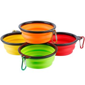 4Pcs Silicone Collapsible Travel Dog Food Water Bowls BPA Free