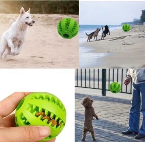 Dog Toy Interactive Rubber Balls Pet Dog Puppy Chew Toys Ball Teeth Chew Toys Tooth Cleaning Food Balls