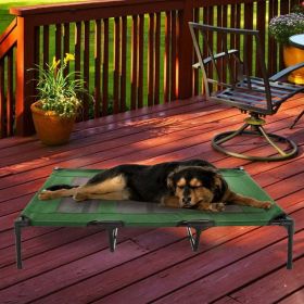 Elevated Dog Bed Cot for Dogs up to 110lbs by Petmaker (Green)