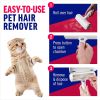 Pet Hair Remover - Dog Hair Remover for Furniture; Couch; Carpet; Car Seats and Bedding; pet grooming; Portable; Multi-Surface Lint Roller