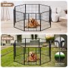 Dog Playpen Indoor Outdoor, 32" Height 8 Panels Fence with Anti-Rust Coating, Metal Heavy Portable
