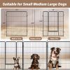 Dog Playpen Indoor Outdoor, 32" Height 8 Panels Fence with Anti-Rust Coating, Metal Heavy Portable