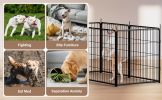 Dog Playpen Indoor Outdoor, 32" Height 8 Panels Fence with Anti-Rust Coating, Metal Heavy Portable