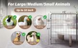 Dog Playpen Indoor Outdoor, 32" Height 8 Panels Fence with Anti-Rust Coating, Metal Heavy Portable