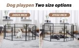 Dog Playpen Indoor Outdoor, 32" Height 8 Panels Fence with Anti-Rust Coating, Metal Heavy Portable
