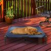 Elevated Dog Bed - 36x29.75-Inch Portable Bed with Non-Slip Feet - Dogs up to 80lbs