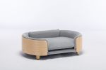 Light Grey Scandinavian style Elevated Dog Bed