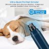 Professional Dog Cordless Nail Grinder Trimmer 2 Speeds Quiet USB Rechargeable