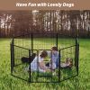 Dog Playpen Indoor Outdoor, 32" Height 8 Panels Fence with Anti-Rust Coating, Metal Heavy Portable