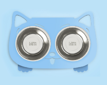 Anti-falling Dog Feeding Water Bowl (Option: Blue-Style1)