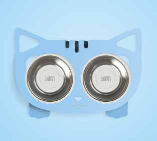 Anti-falling Dog Feeding Water Bowl (Option: Blue-Style2)