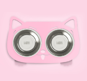 Anti-falling Dog Feeding Water Bowl (Option: Pink-Style1)