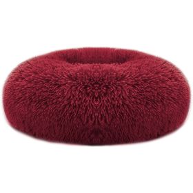Dog Cozy Nest Sofa Bed Soft Warm Fleece Cushion M Size (Color: Red, size: M)