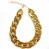 Pet gold collar Dog Chain Collar Keji Teddy Fadou domineering big gold necklace dog playing cool jewelry big gold chain