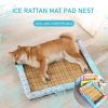 Rattan Breathable Dog Cooling Mat Bed