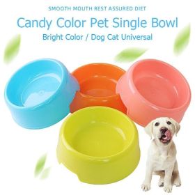 1Pc High Quality Solid Color Pet Bowls Candy-Colored (Color: Pink, size: M)