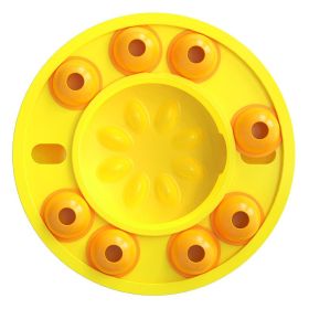 Dog Puzzle Toys Slow Feeder Interactive Increase Puppy IQ Food Dispenser Slowly Eating Non Slip Dog Training Game (Color: Yellow)