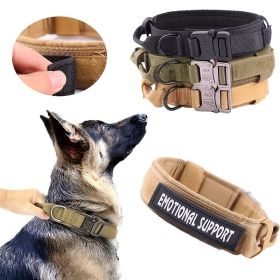 Pet Collar For Dog Adjustable Nylon Outdoor (Color: Army Green, size: L)