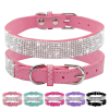 Dog Collar Crystal Glitter Rhinestone Pet Collars Zinc Alloy Buckle Collar For Small Medium Dogs Chihuahua Pug Dog Collar