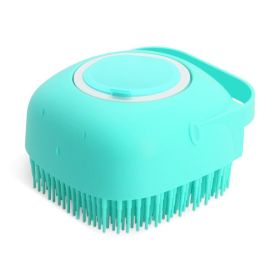 Pet Dog Shampoo Massager Brush Massage Comb Grooming (Color: Blue)