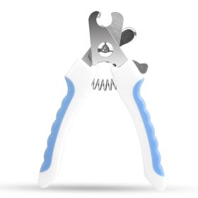 Dog Nail Clippers Stainless Steel Grooming Tool  Small Medium Large Dogs (Color: Blue & White)