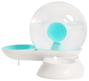 Pet Life 'Auto-Myst' Snail Shaped 2-in-1 Automated Gravity Filtered Water Dispenser Food Bowl (Color: Blue)
