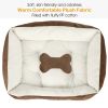 Dog Bed Soft Warm Fleece Cozy Nest Sofa Cushion Mat