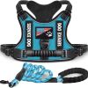 Pet Harness And Leash Set For Dog Adjustable No Pull Service Dog Vest Harness For Walking