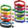 Small Pet Color Buckle Reflective Collars 1.0 Patch Bells Dog Collar Safety Adjustable For Puppy Night Outdoor Supplies