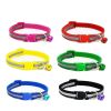 Small Pet Color Buckle Reflective Collars 1.0 Patch Bells Dog Collar Safety Adjustable For Puppy Night Outdoor Supplies