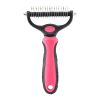 Professional Pet Deshedding Brush 2 Sided Dematting Dog Comb