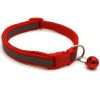 Small Pet Color Buckle Reflective Collars 1.0 Patch Bells Dog Collar Safety Adjustable For Puppy Night Outdoor Supplies