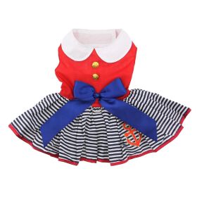 Dog Sailor Girl, Matching Leash Dress (size: X-Small)