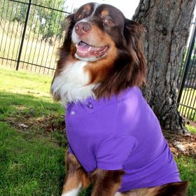 Dog Polos Solid (Color: Ultra Violet, size: X-Small)